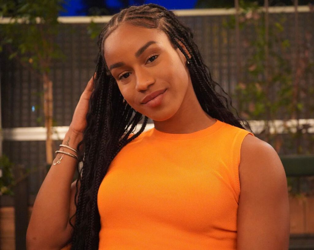 Braided Hair Orange Outfit