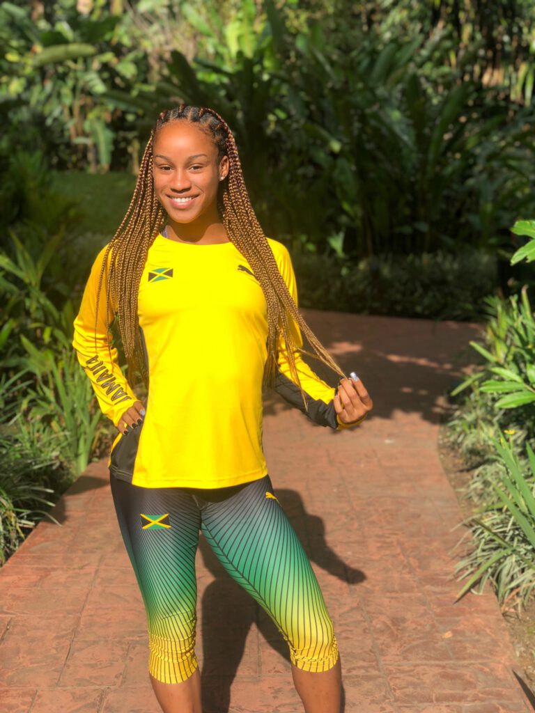 Briana Williams Wearing Jamaican Gear