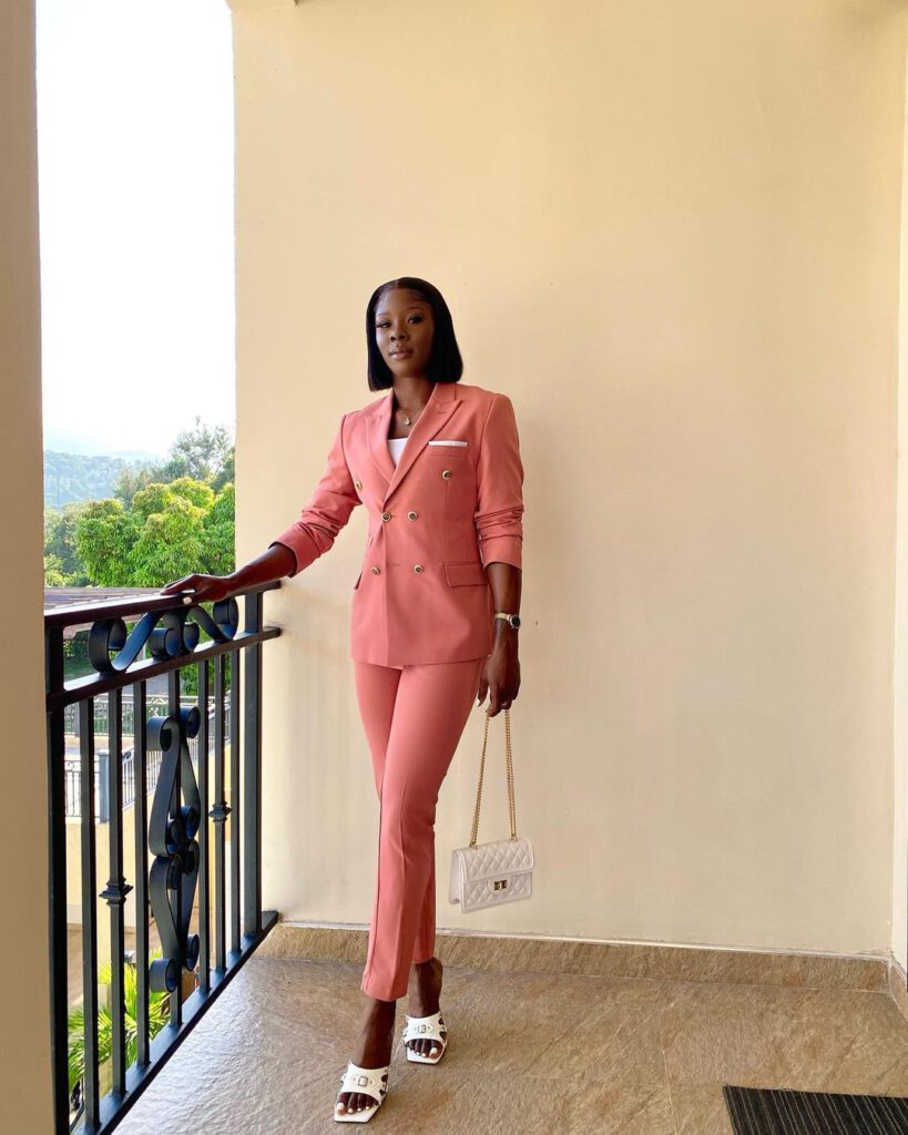 Shericka Jackson Pink Suit