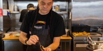 Chef Sean Sherman Poses for a Portrait