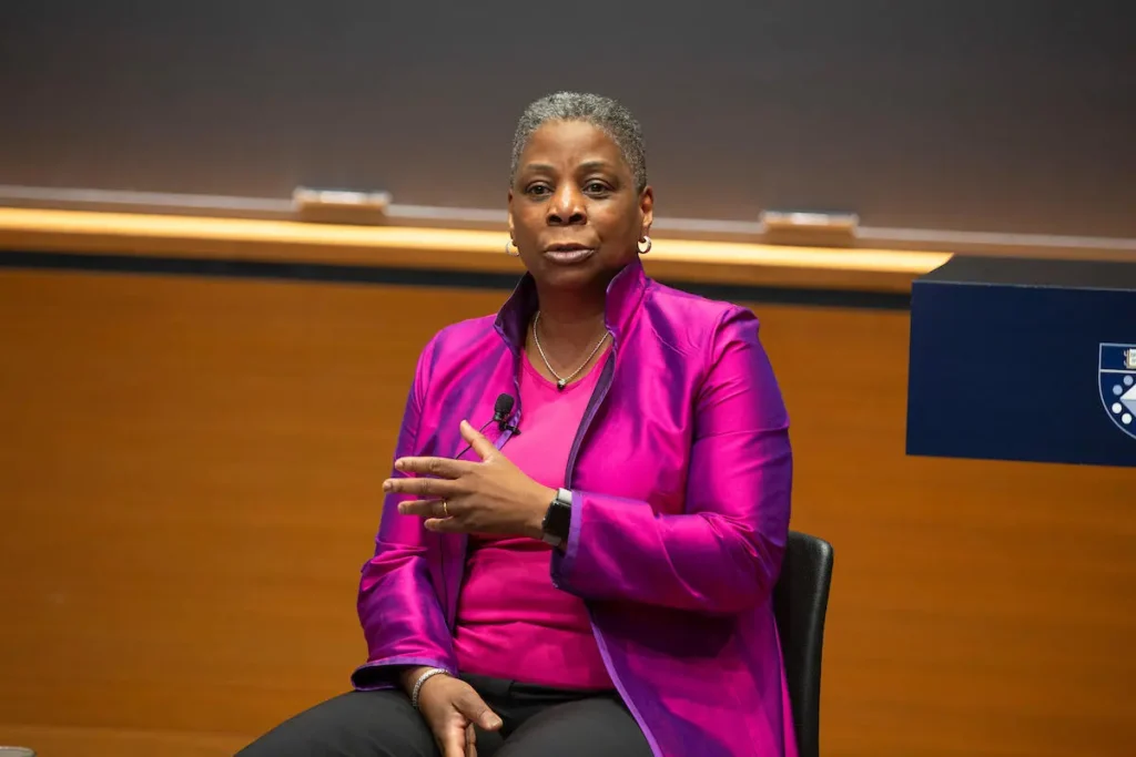 Ursula Burns With Smart Watch