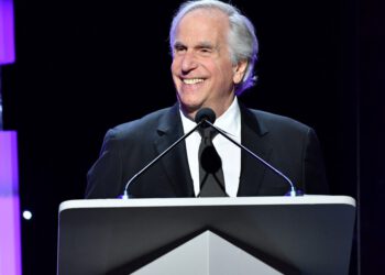 Henry Winkler speaks onstage during the 2020 Writers Guild Awards West Coast Ceremony