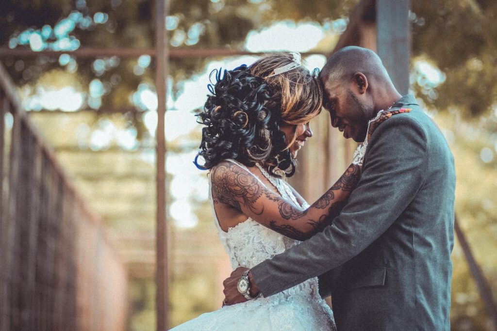 Married Black Couple With Tattoos