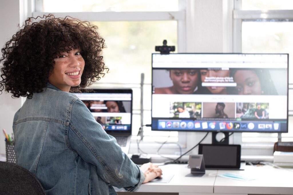 Black Woman In Office