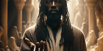 Black Jesus Holding Hand Out