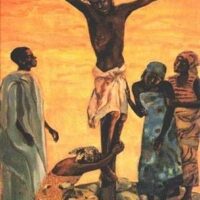 Black Jesus Old Painting