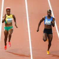 Julien Alfred Paris Olympics 2024 Gold Medalist Race Start 045