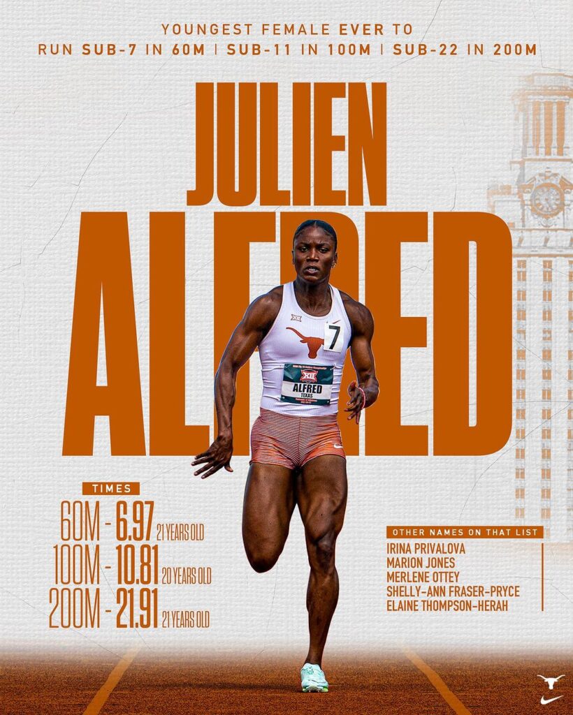 Julien Alfred Paris Olympics 2024 Gold Medalist Training 049