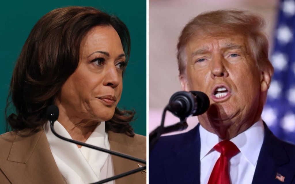 Kamala Harris, Trump, Time